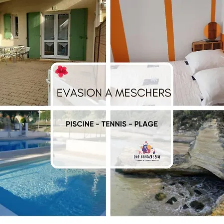 Maison Des Embruns - 3min - Piscine - Tennis - Meschers-sur-Gironde